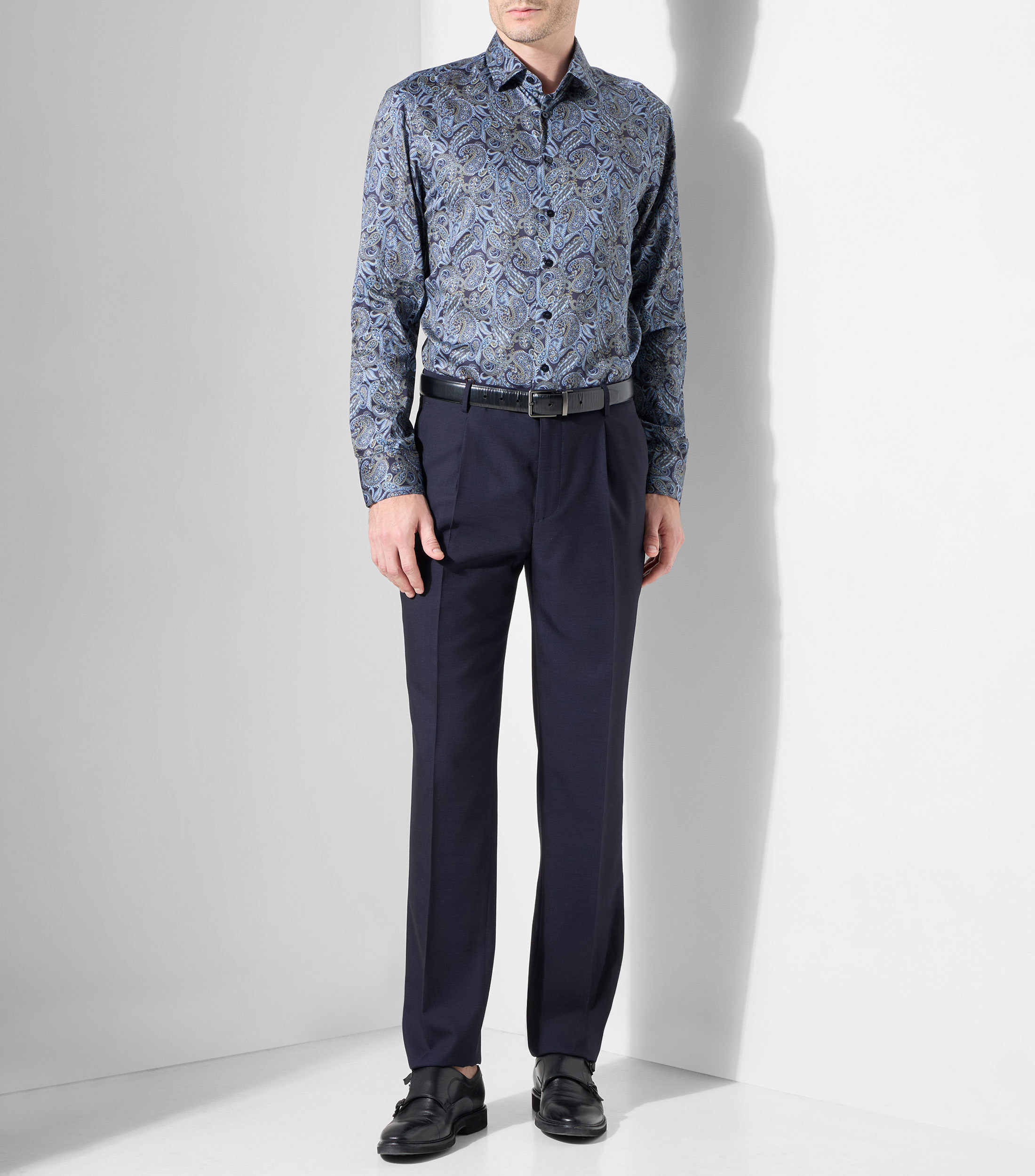 Camisa estampada manga larga Hombre